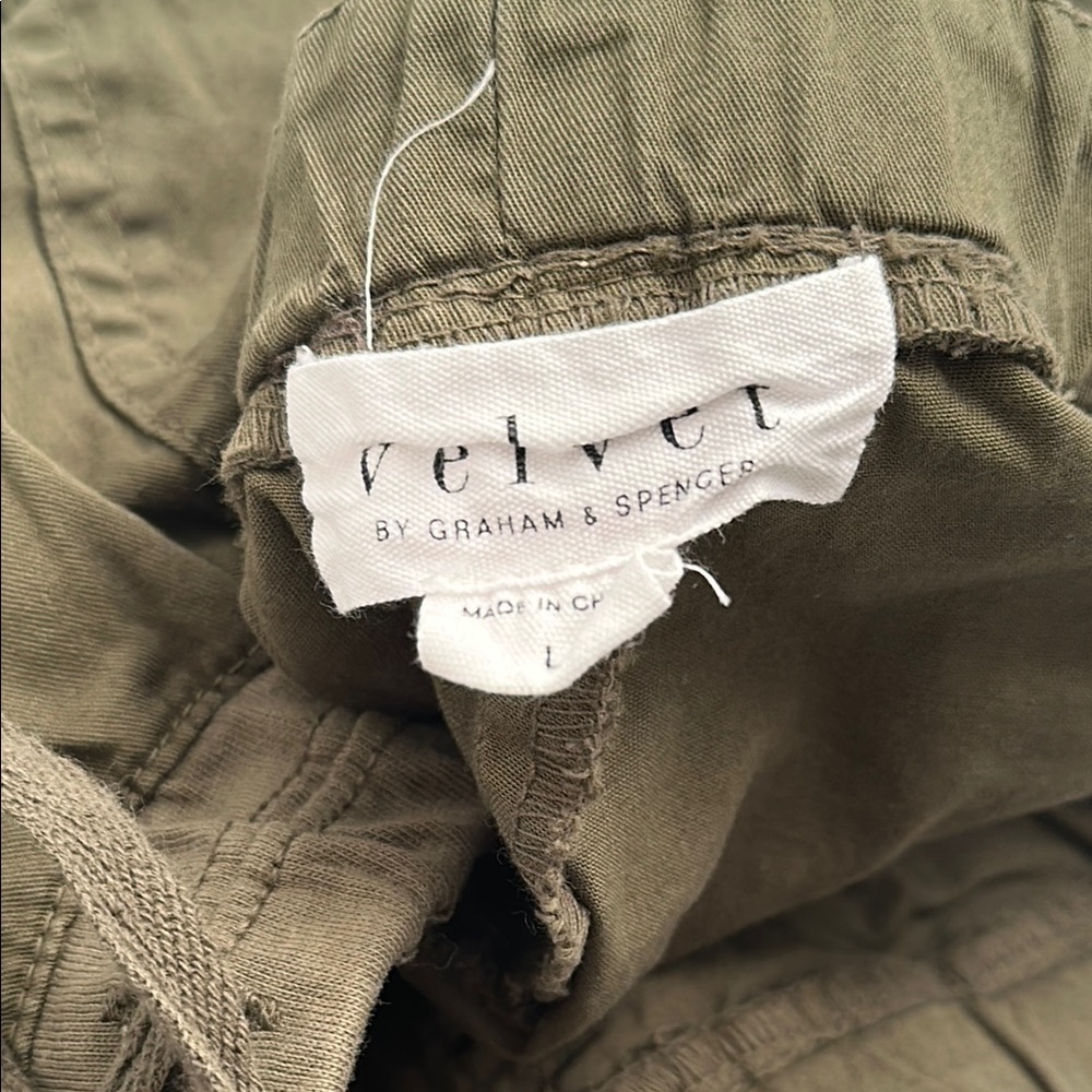 Anthropologie x Velvet Misty Holly green pull-on drawstring lightweight pants - Picture 7 of 15